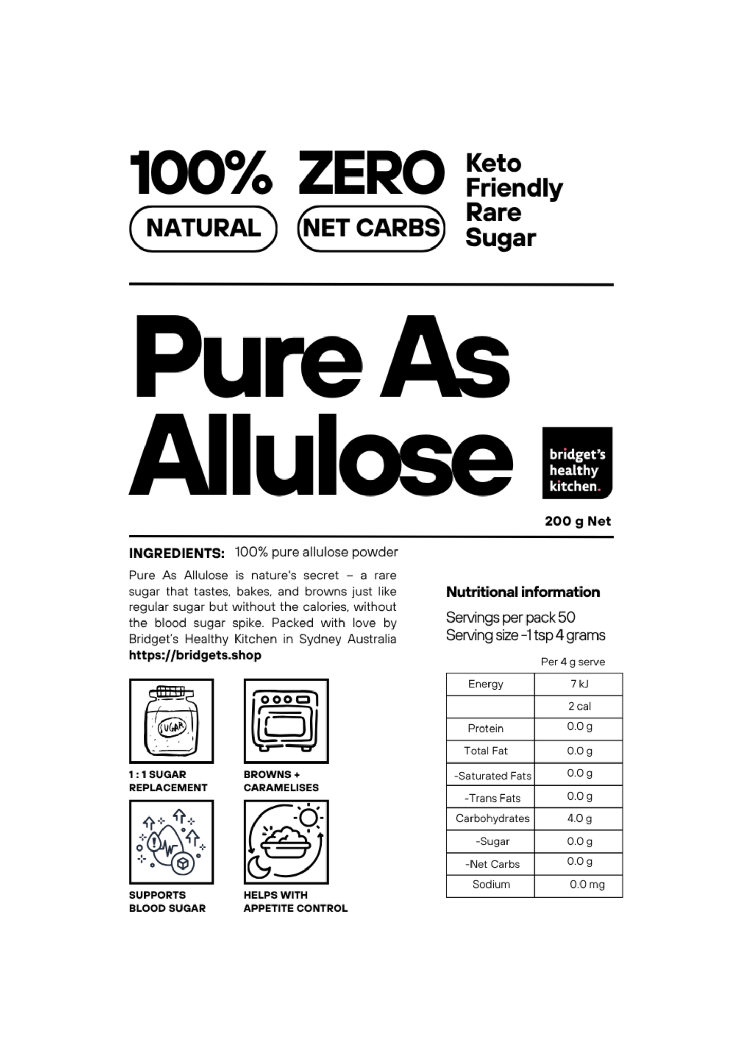 Pure As Allulose (200g)