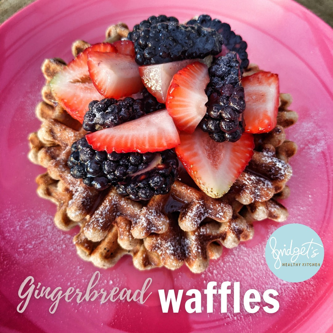 Healthy Gingerbread Waffles