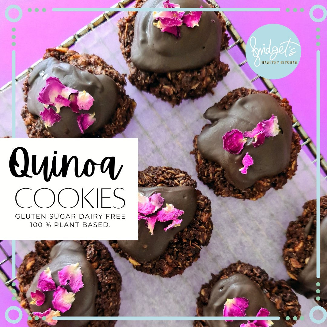 Quinoa Cookies with Chocolate Ganache
