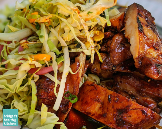 Huli Huli Chicken With Slightly Pickled Cucumber Salad