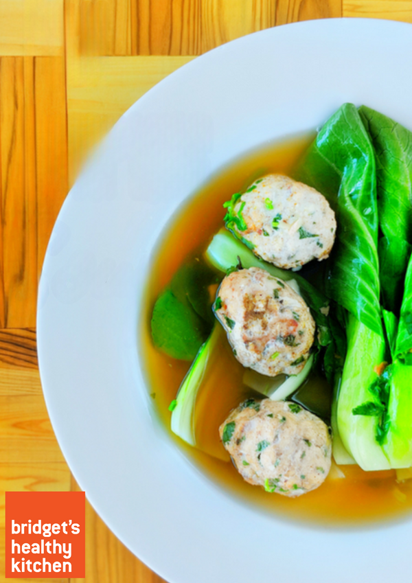 Fish Dumpling and Bok Choy Soup