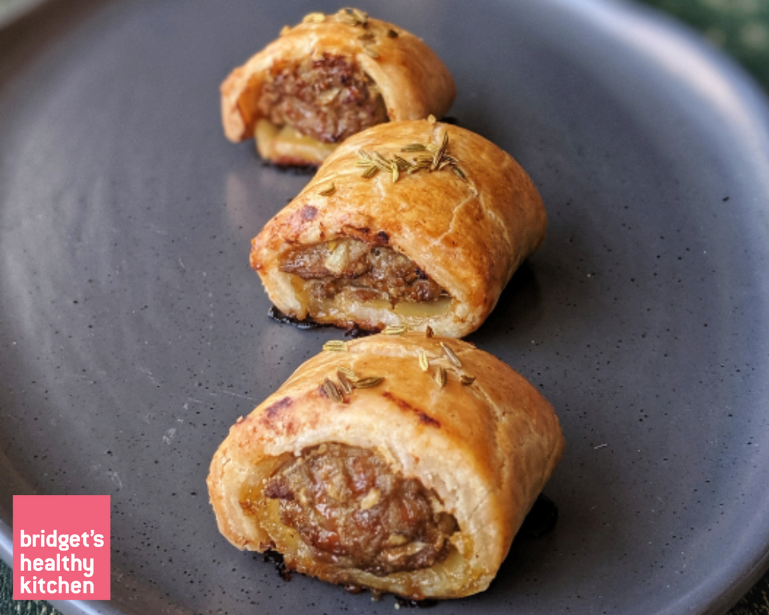 Healthy Sausage Rolls + Bridget's Rough Puff Pastry