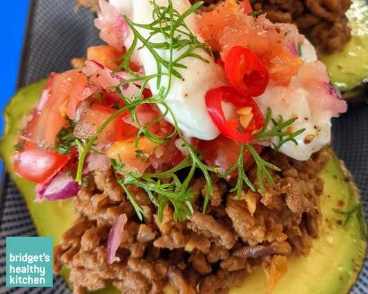 Nacho Beef Stuffed Avocados