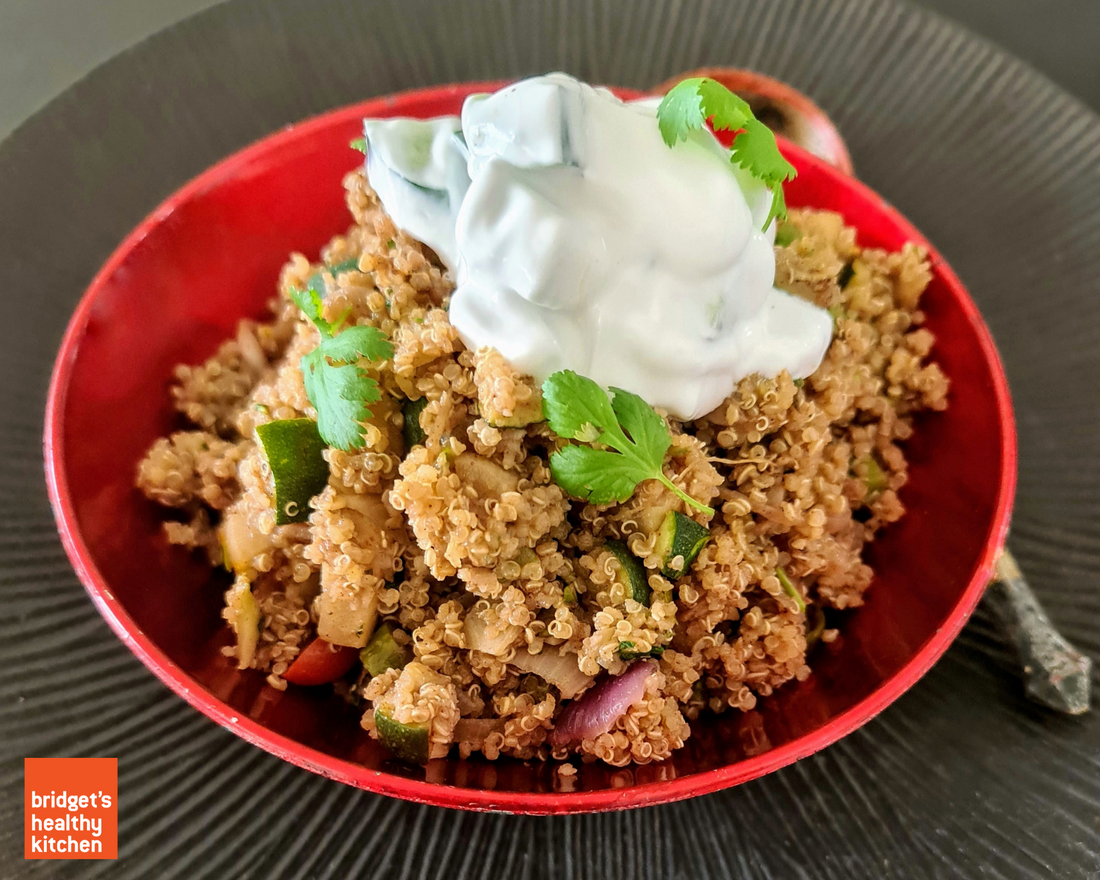 Quinoa Fried Rice with Raita