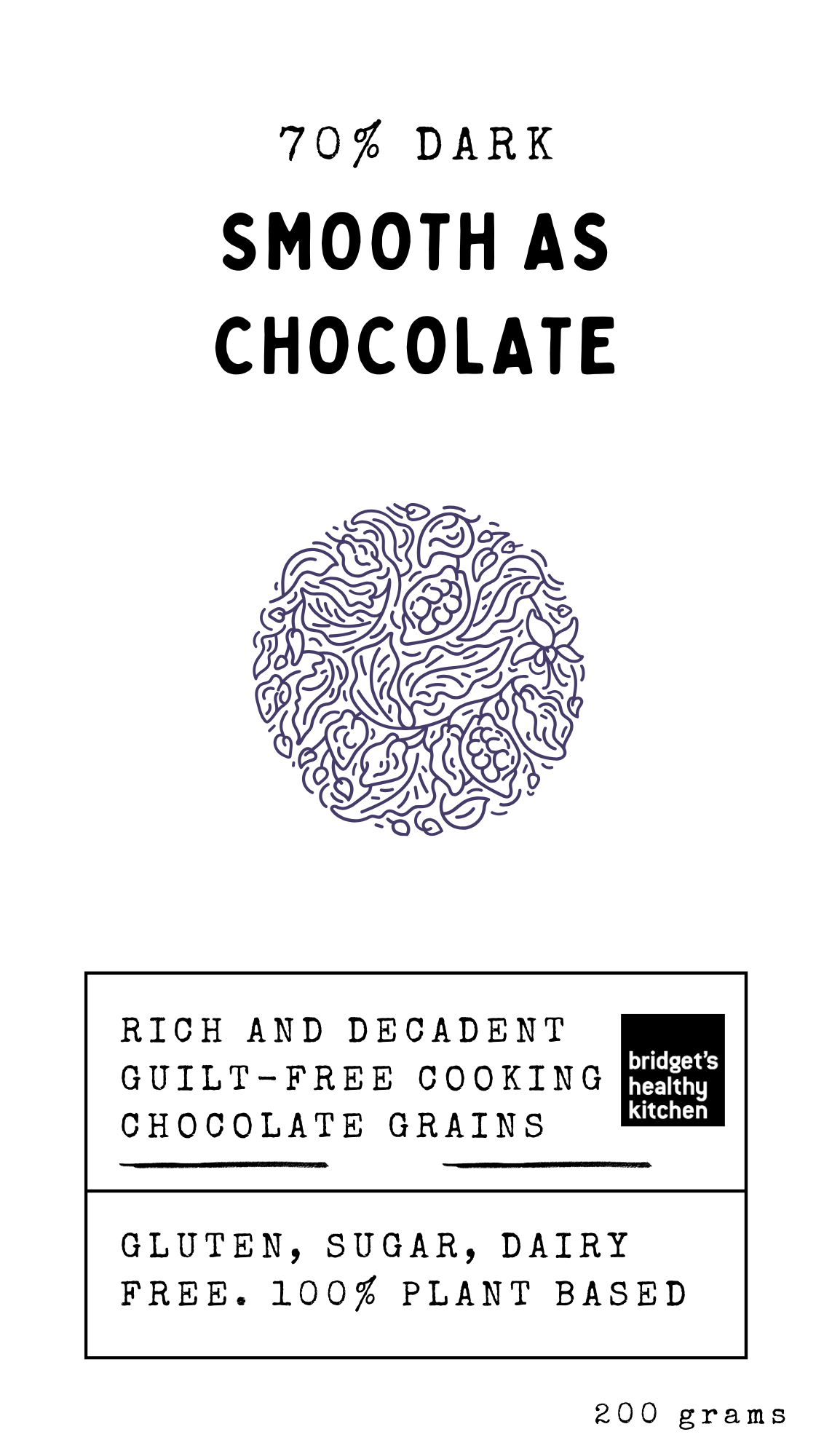 Dark Smooth As Chocolate (200g)