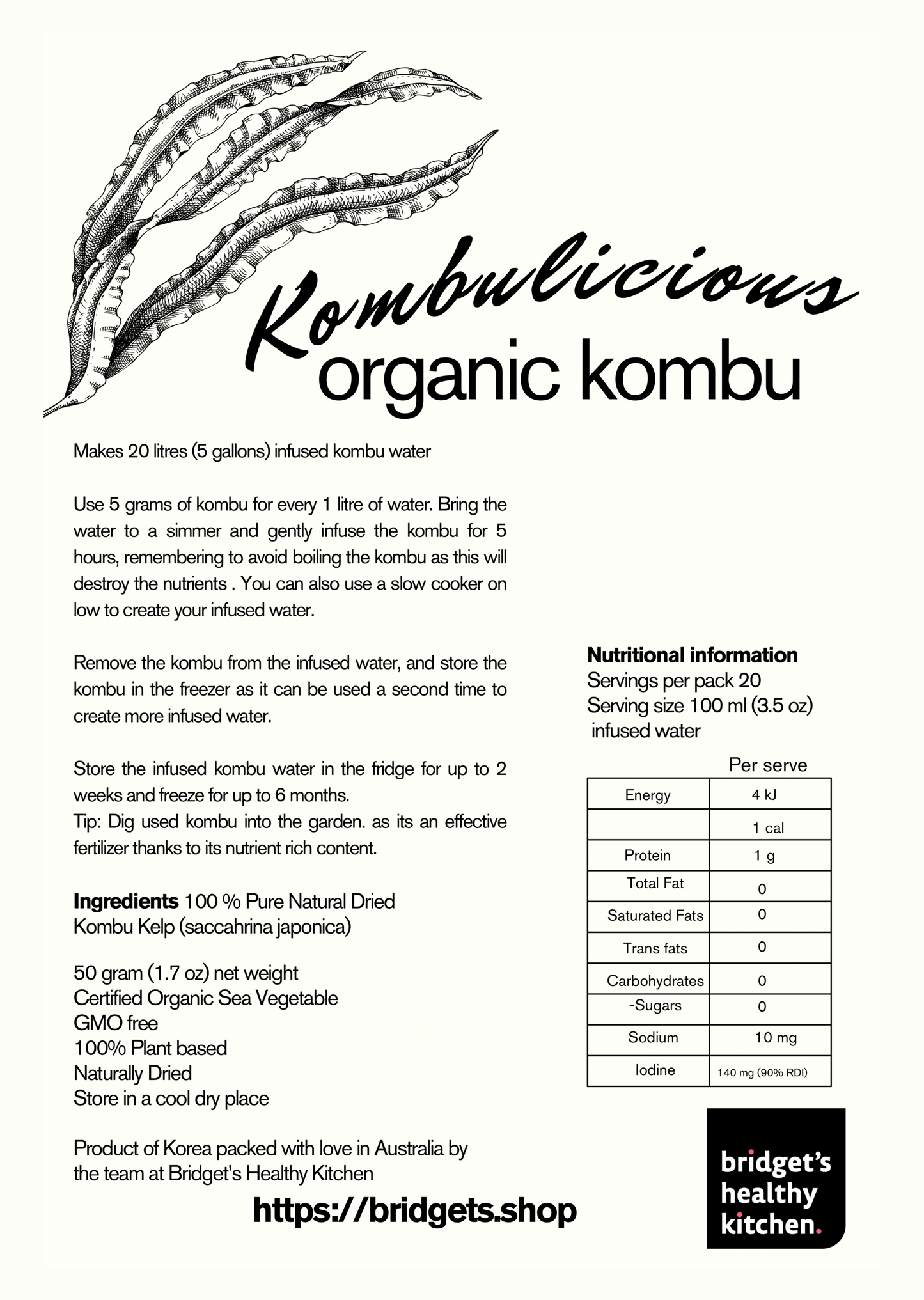 Kombulicious - Organic Kombu (50g)