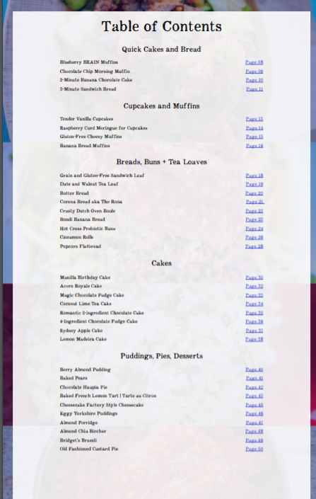 Bridget's Healthy Treats 2 eBook - 60+ Guilt Free Desserts - Bridgets Healthy Kitchen