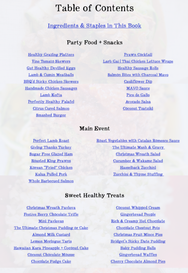 Bridgets Healthy Christmas - 50 Festive Recipes for the Christmas and Party Season [eBook] - Bridgets Healthy Kitchen