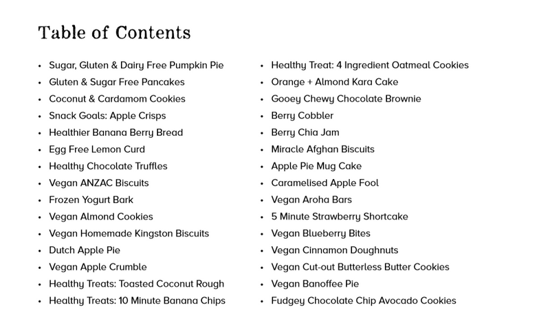Bridget's Healthy Treats eBook - 30 Guilt Free Desserts - Bridgets Healthy Kitchen